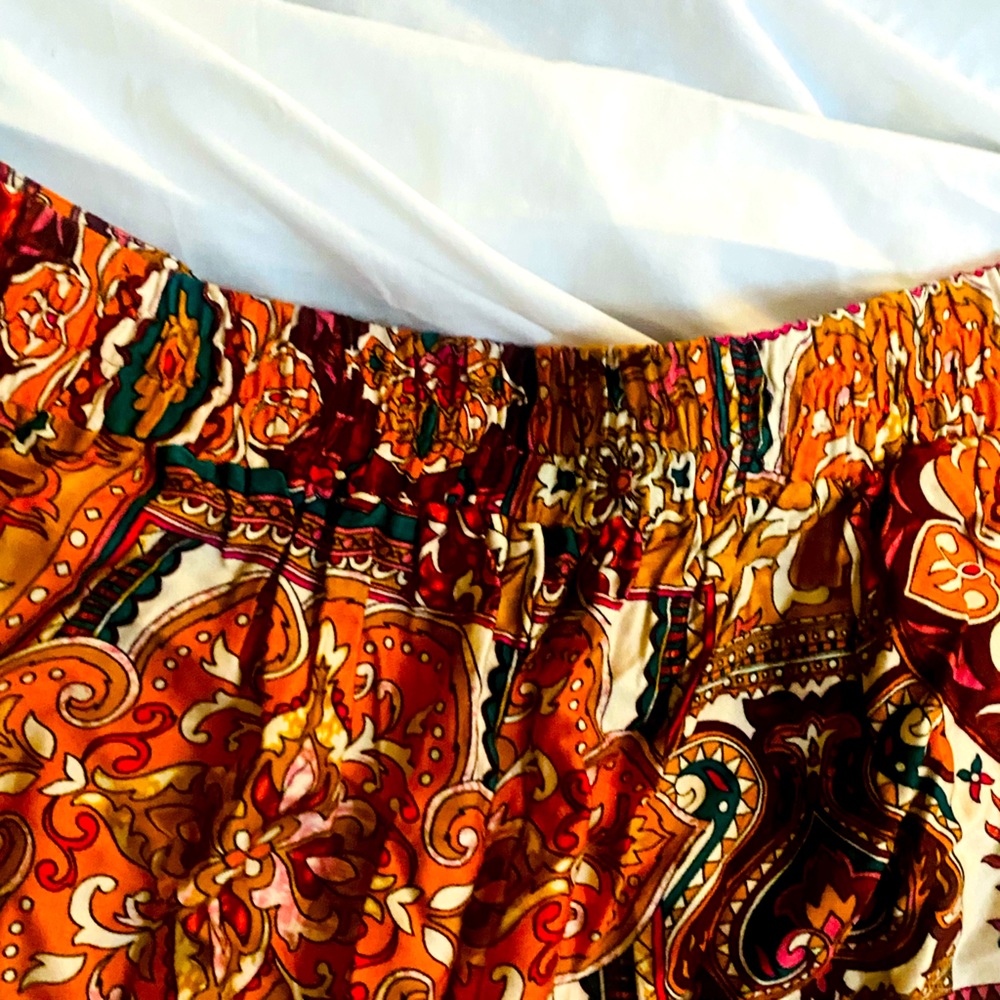 Haute Hippie multicolor geometric print high waisted wide leg palazzo pant - Picture 11 of 15